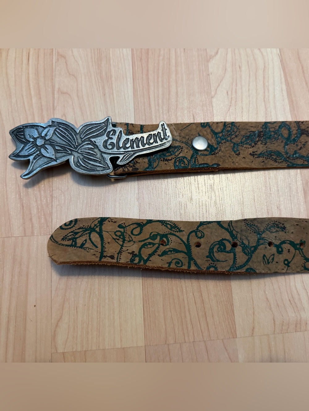 Element Skate Leather Vine Y2K Belt w/Metal Buckle Women's Girls Size M / L NWOT - Picture 3 of 5